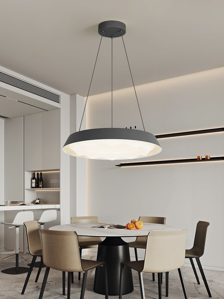 Suspension Ondulée Moderne Avec LED Intégrée Et Températures Ajustables