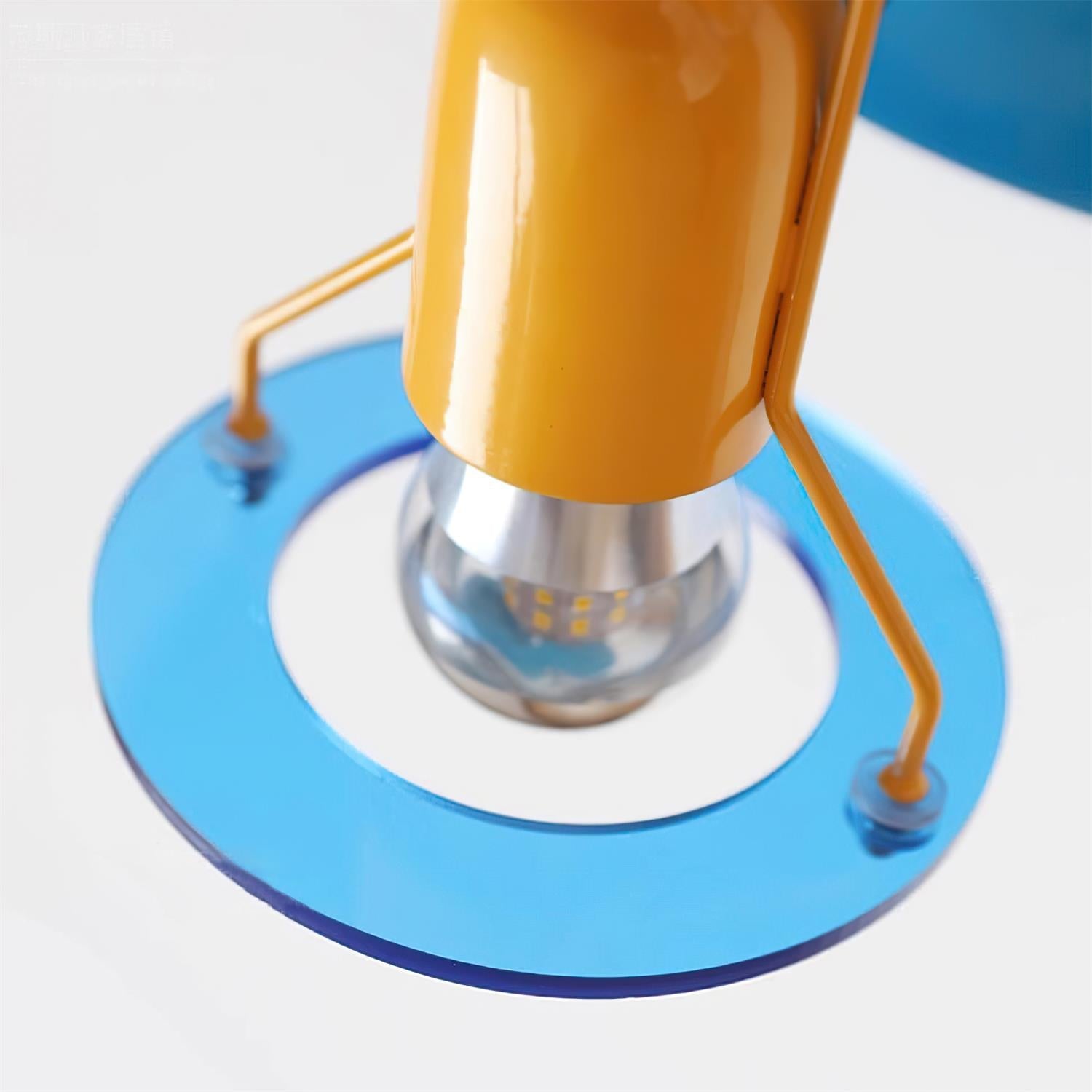 Plafonnier Verre Circulaire Coloré Pour Éclairage À Trois Ampoules E26 E27