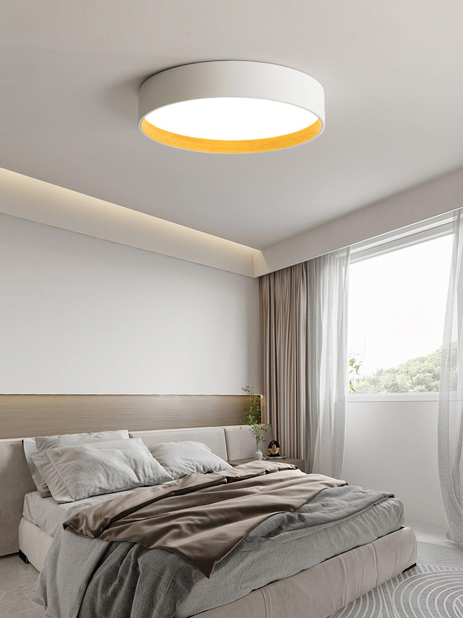 Plafonnier Rond Moderne Avec Led Intégrée Et Températures Ajustables