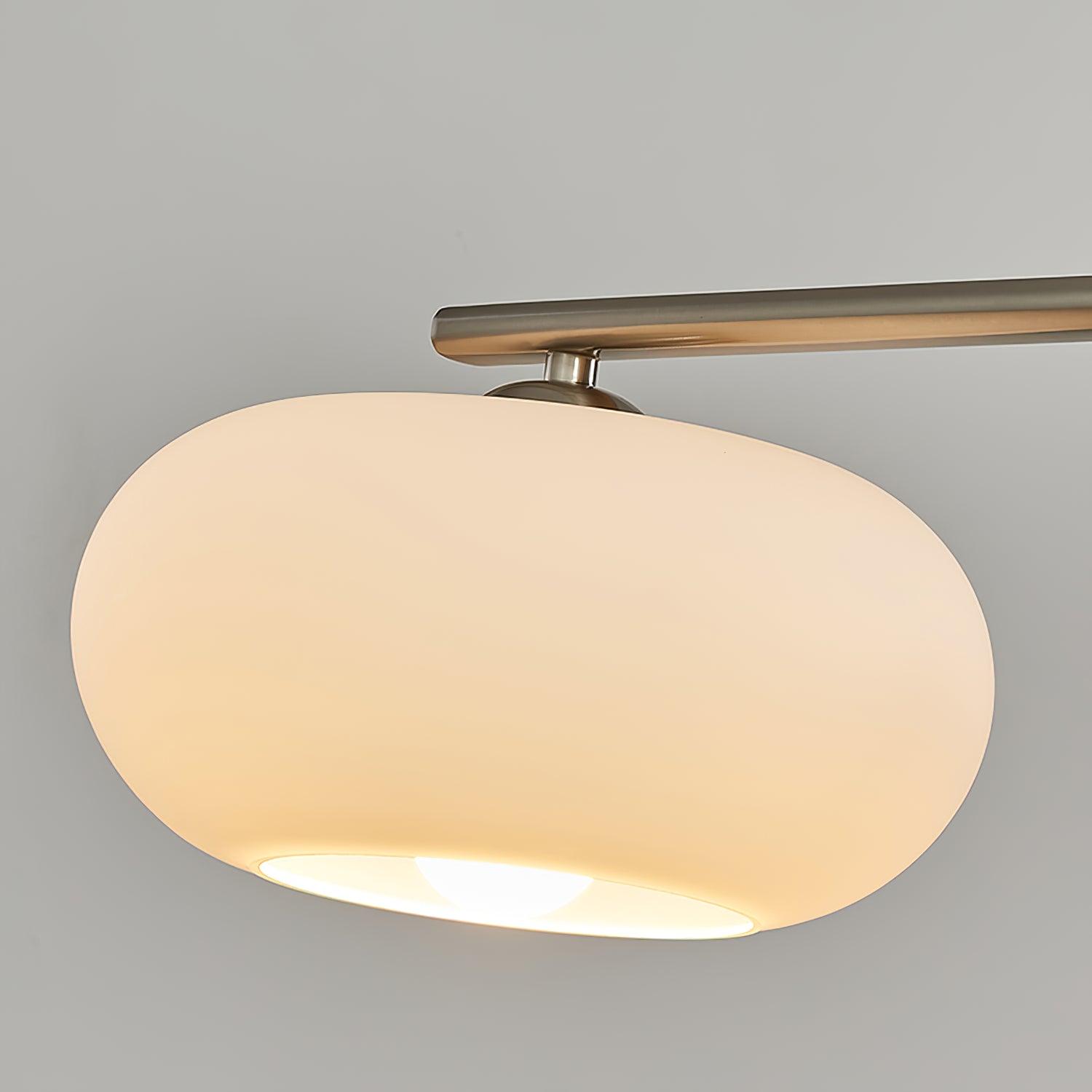 Suspension Lampe Linéaire À Trois Globes Dorés Pour Éclairage Chaleureux