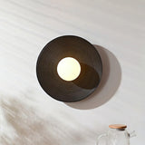 Luminaire Mural Bois Rond Minimaliste Ambiance Chaleureuse Et Variateur