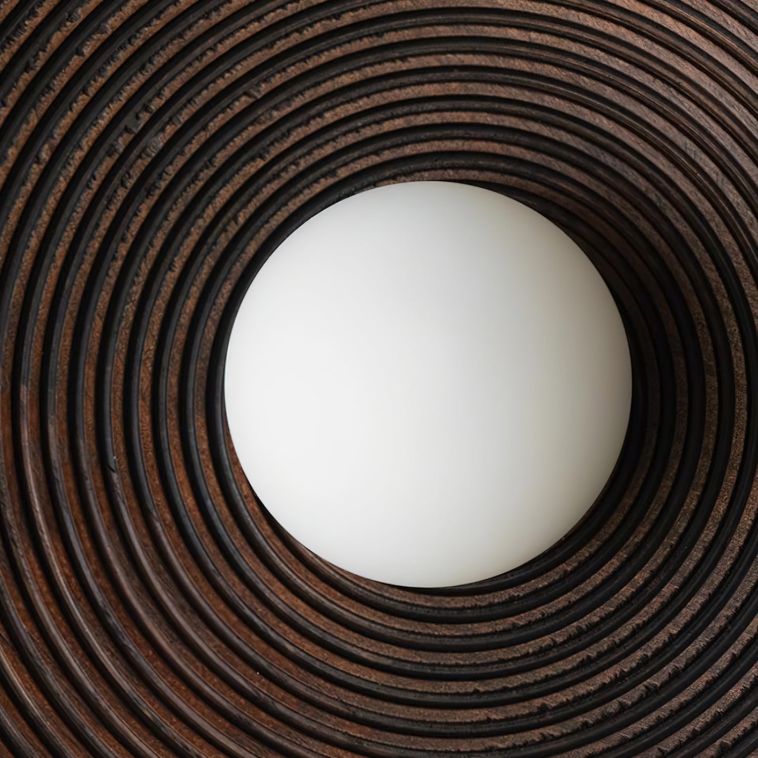 Luminaire Mural Bois Rond Minimaliste Ambiance Chaleureuse Et Variateur