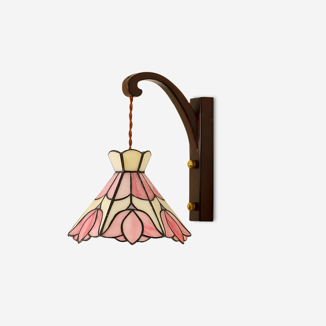 Applique Murale Vintage Verre Rose Pour Ambiance Douce Et Élégante