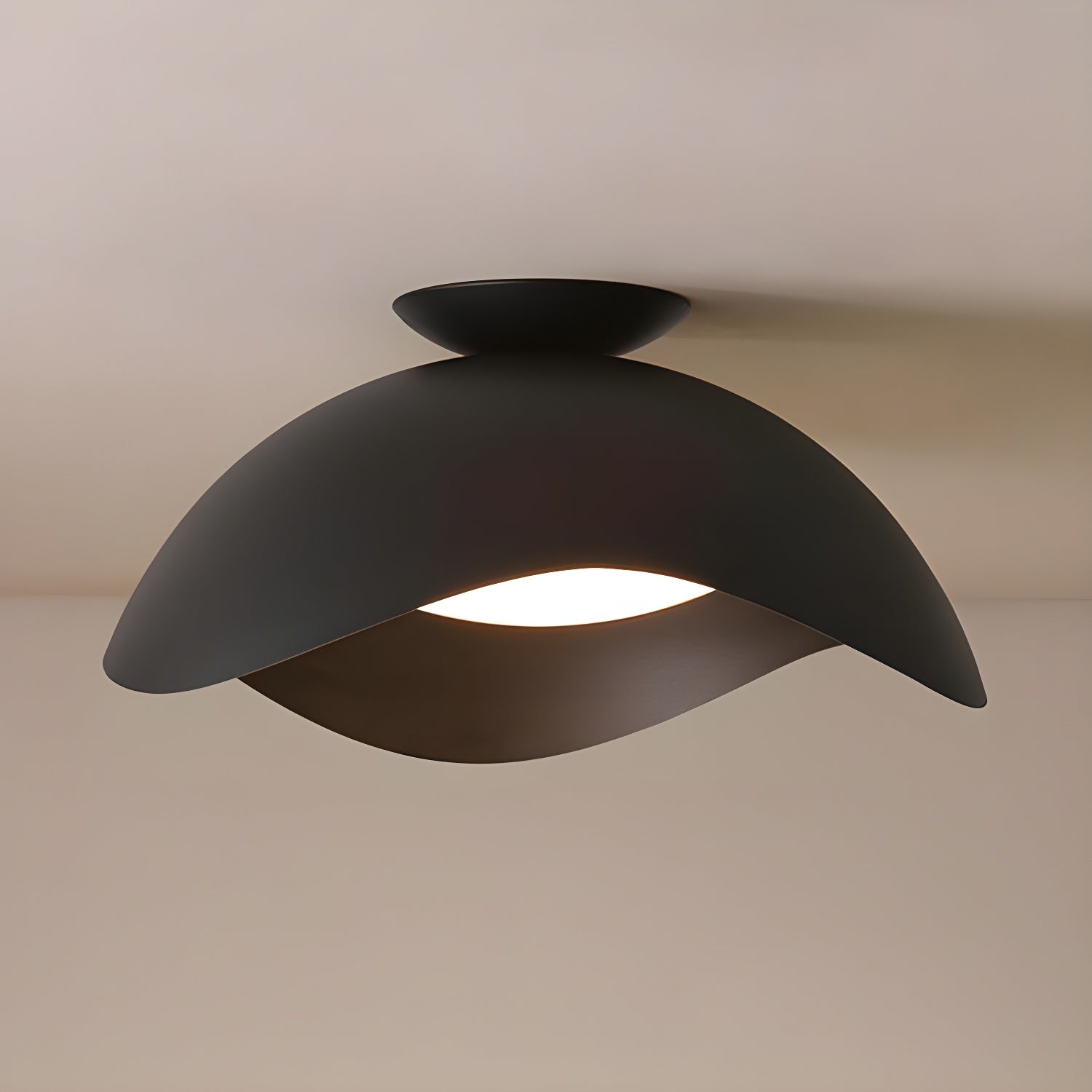 Plafonnier Vague Style Nordique Avec Led Intégrée et Températures Variables