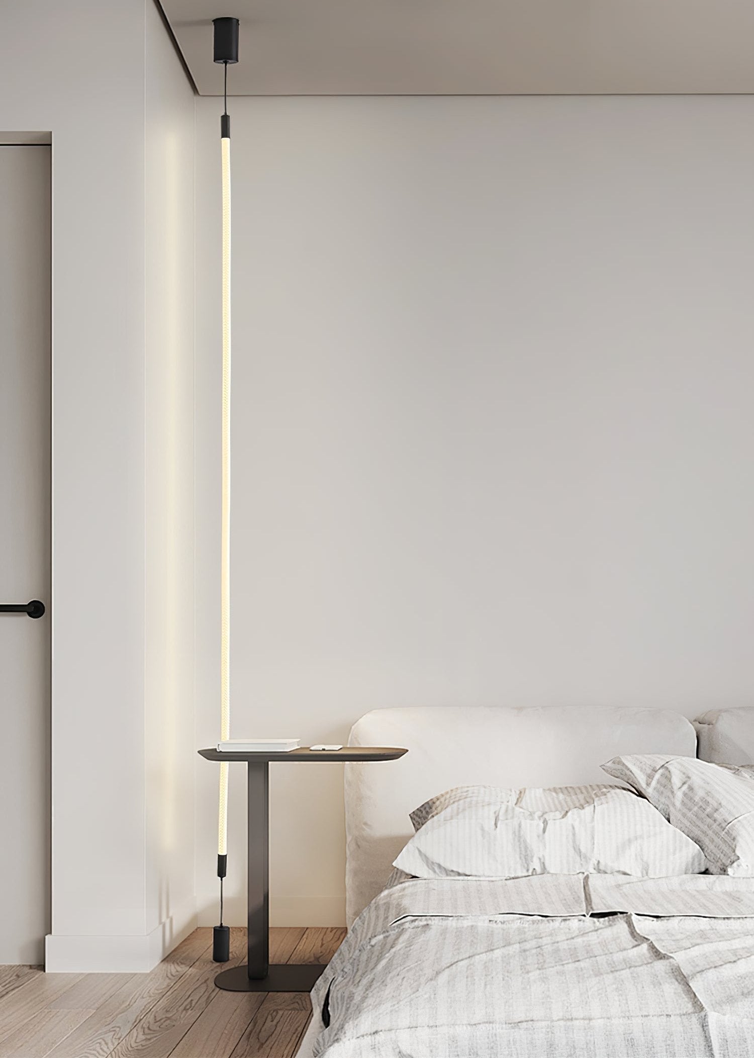 Suspension Verticale Minimaliste Avec LED Et Températures Ajustables