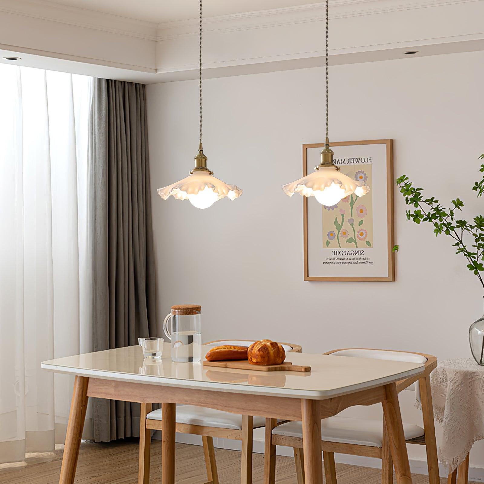 Suspension En Verre Et Laiton Éclairage Premium Plafond