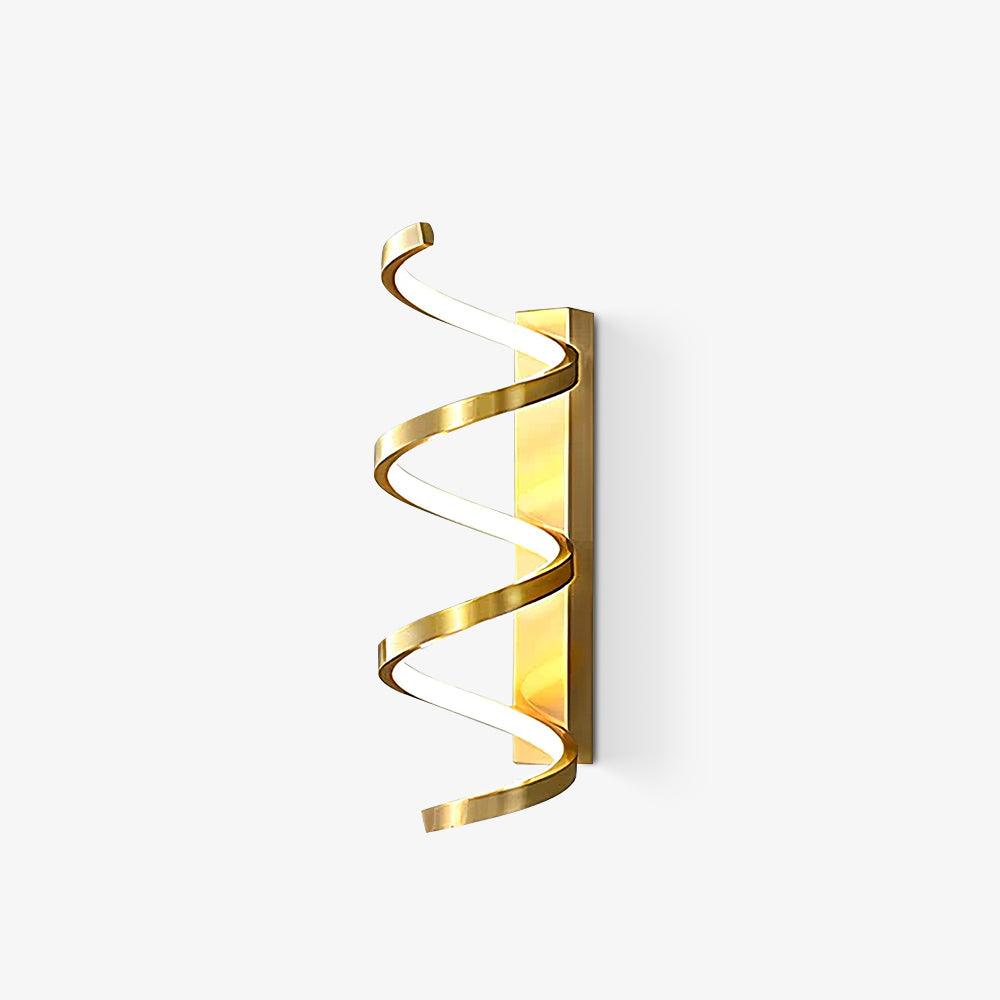 Lampe Murale Spirale En Laiton LED Intégrée Et Températures Variables