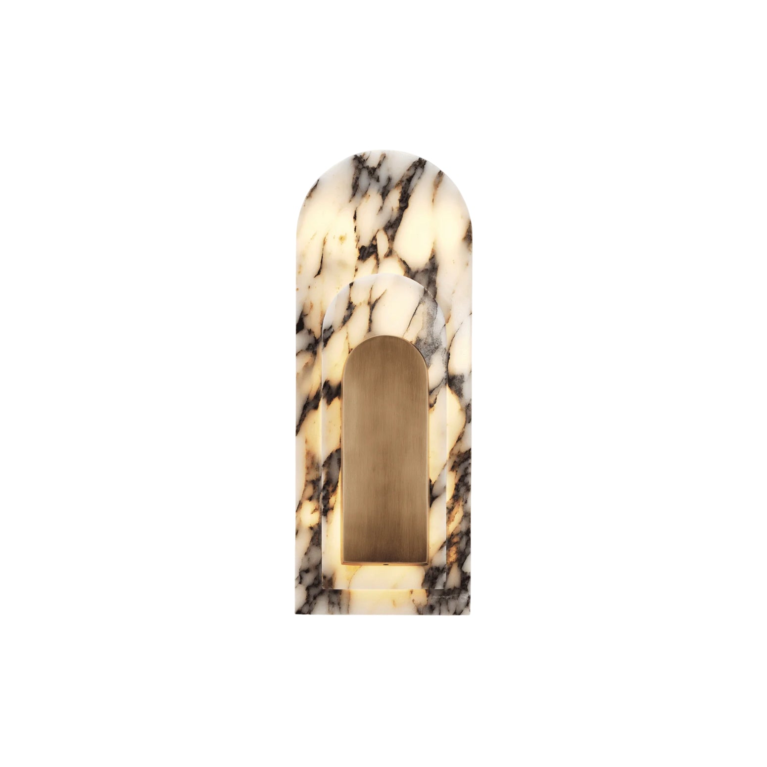 Lampe Murale Moderne En Marbre Et Laiton Avec Éclairage Led Intégré