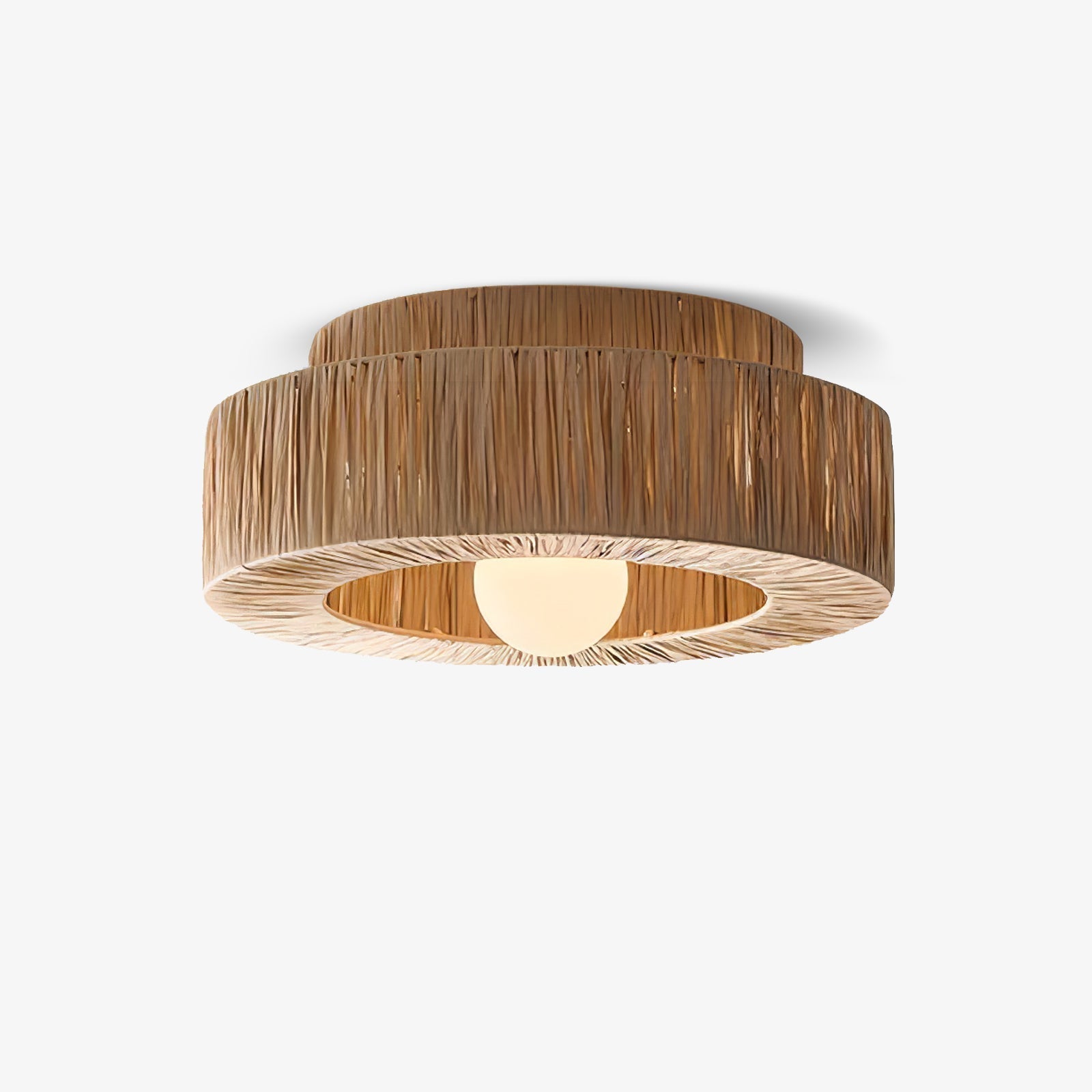 Plafonnier Artistique En Paille Naturelle Pour Ambiance Chaleureuse Et Douce