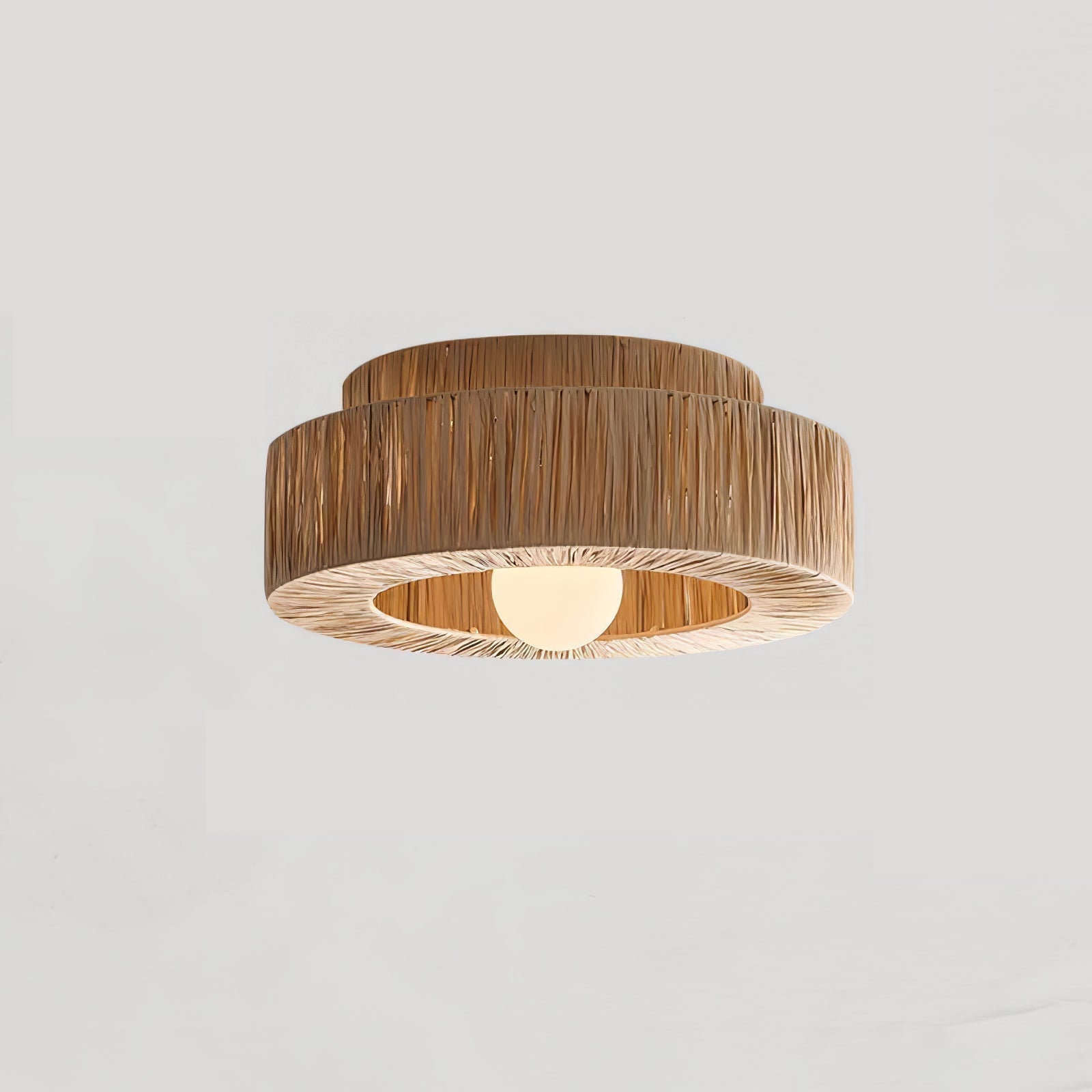 Plafonnier Artistique En Paille Naturelle Pour Ambiance Chaleureuse Et Douce