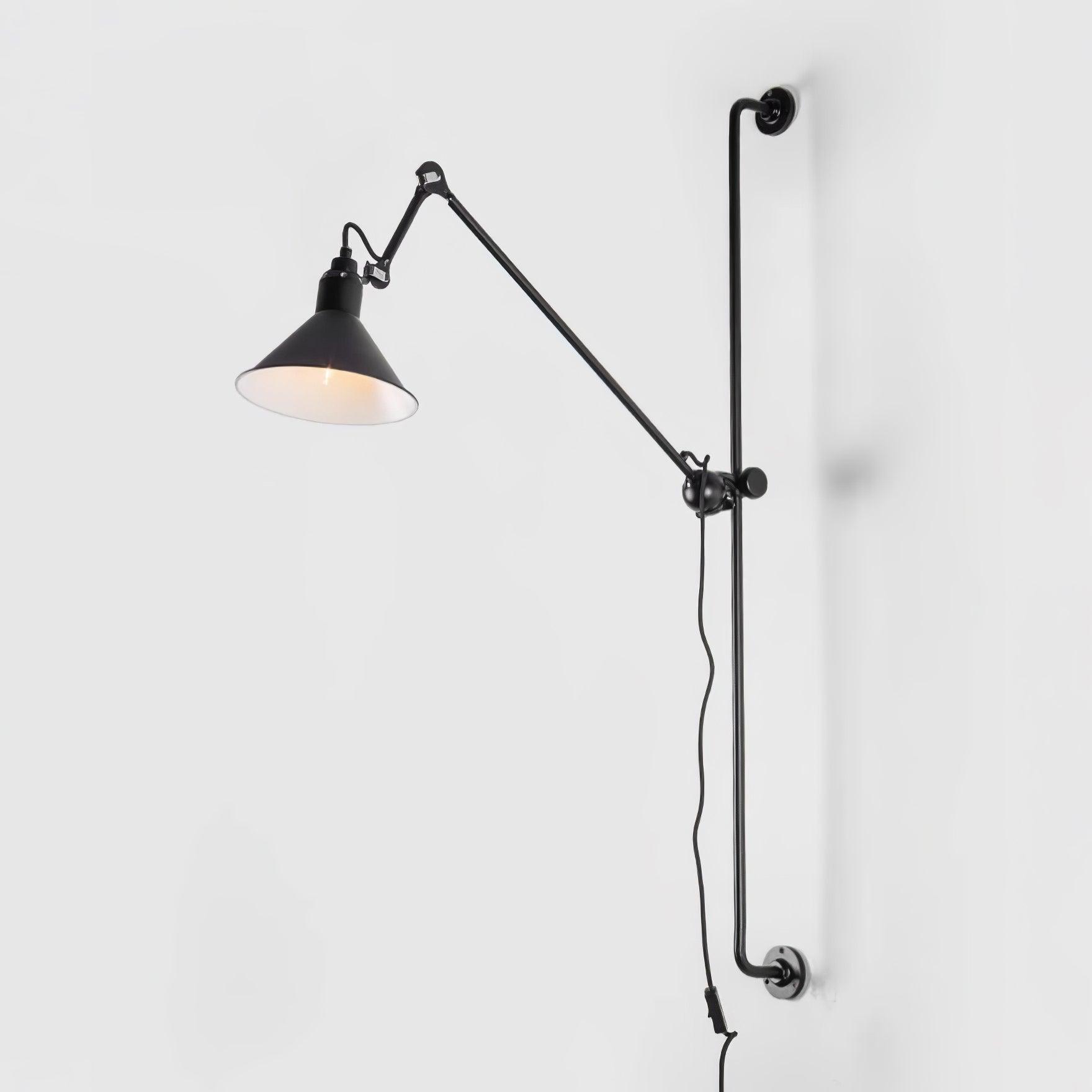 Lampe Murale Articulée en Métal avec Bras Oscillant pour Éclairage Flexible
