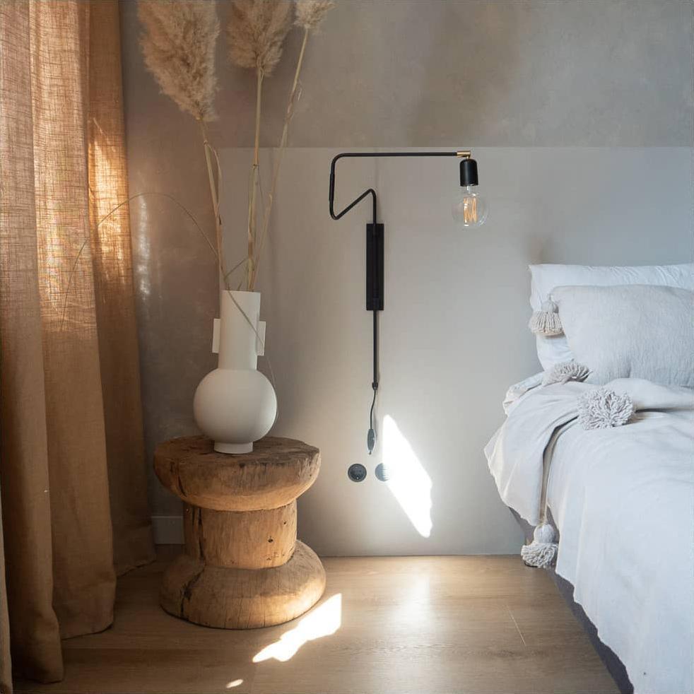Lampe Murale Oscillante Moderne Éclairage Ambiance en Laiton