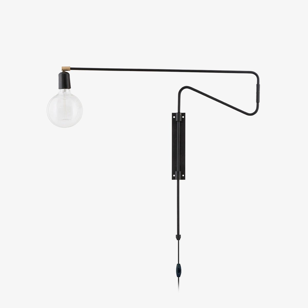 Lampe Murale Oscillante Moderne Éclairage Ambiance en Laiton