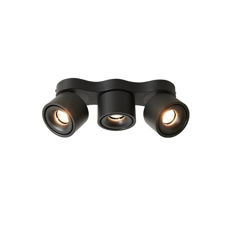 Plafonnier Trois Têtes Pivotantes Et Pliables Avec LED Intégrée
