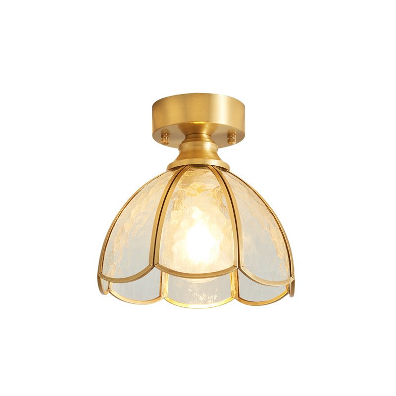 Lumière de Plafond Vintage Florale en Vitrail Éclairage Ambiant
