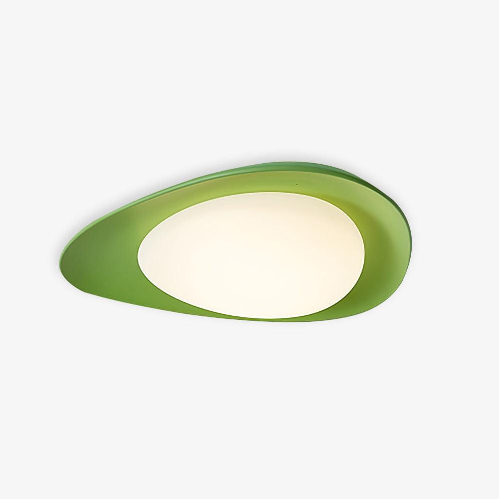 Plafonnier Résine Vert et Beige Inspiré Galet Design Durable