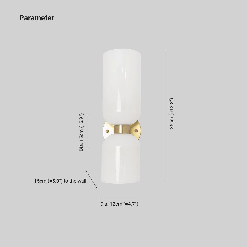 Applique LED Double Têtes Métal Et Verre Pour Chambre Élégante