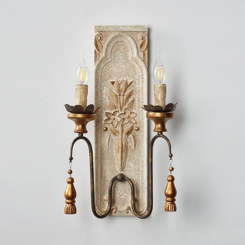 Applique Murale Bois et Métal Éclairage Déco Haut de Gamme Postmoderne