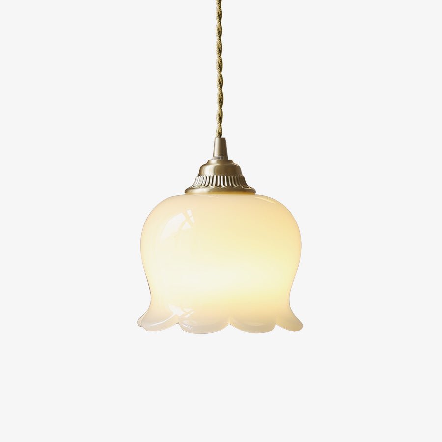 Lustre Suspension Fleur De Muguet Éclairage Doux et Élégant Cuivré