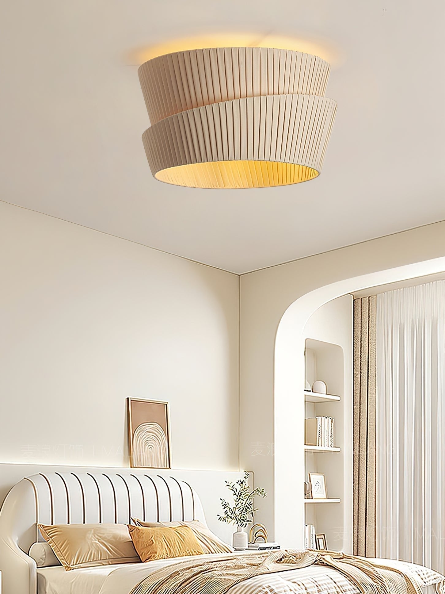Lampe Plafonnier Tissu Naturel Ambiance Douce Et Éclat Moderne