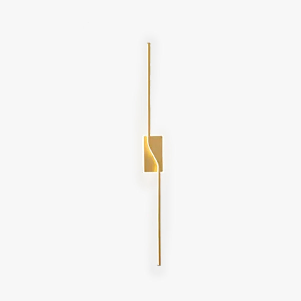 Lampe Murale Linéaire Minimaliste En Métal Or Noir Pour Éclairage Moderne