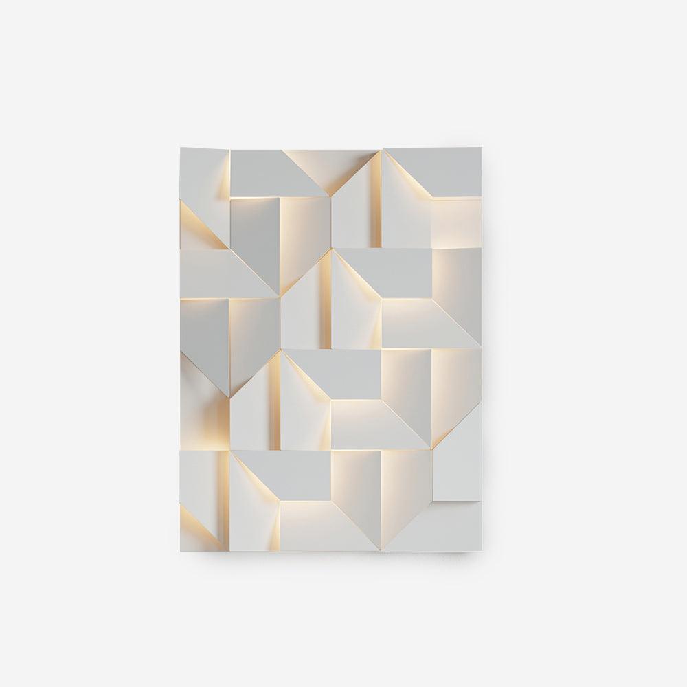 Applique Murale Artistique En Aluminium Avec Lumière Douce En Couches