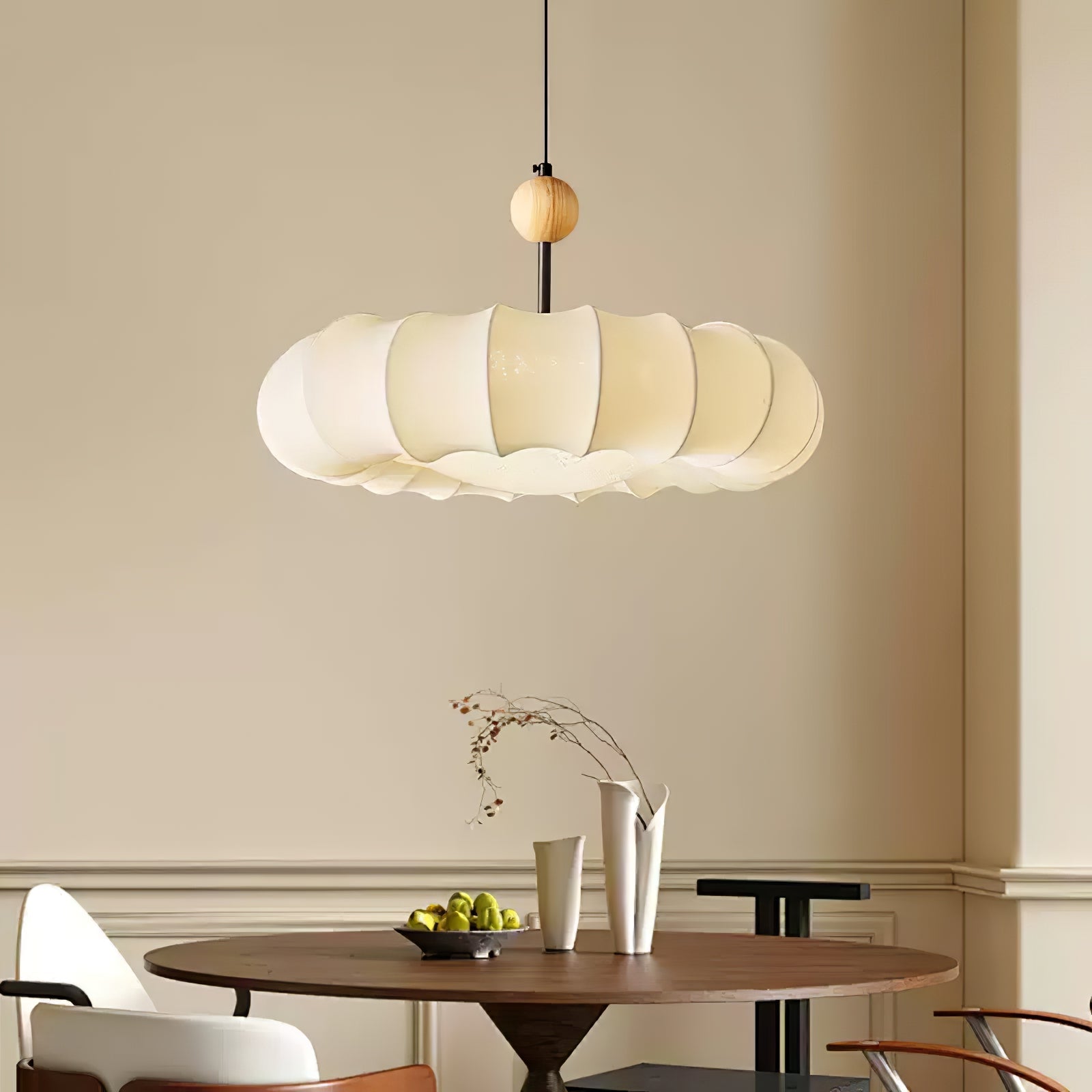 Suspension Voile en Tissu pour Lumière Douce et Ambiance Naturelle