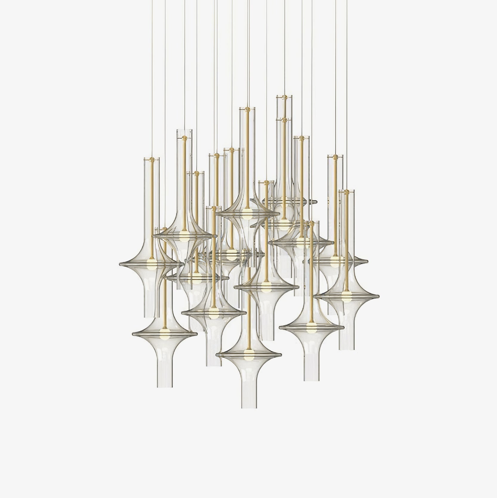 Suspension Verre Industriel Avec Led Ajustable En Température