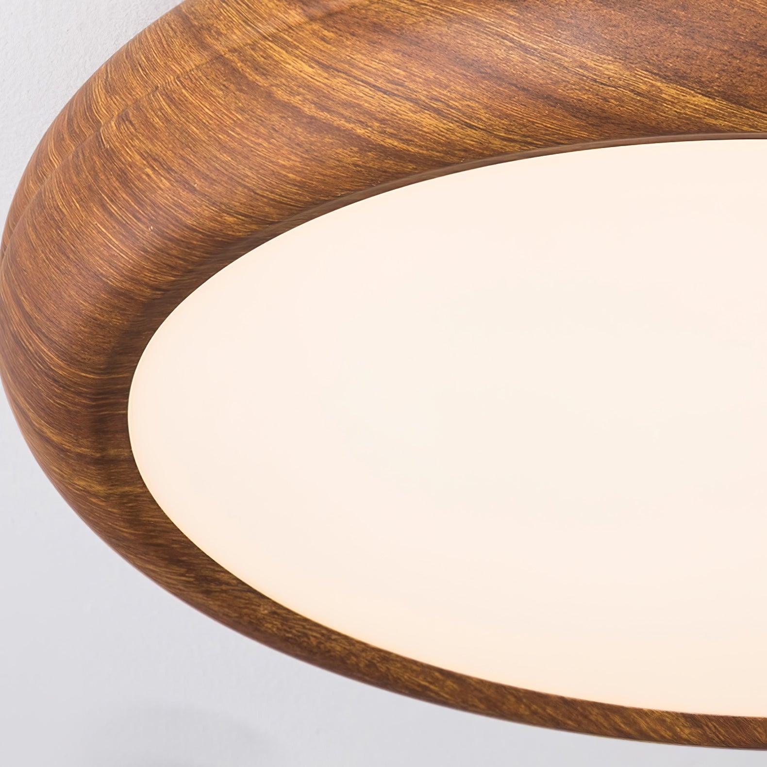 Plafonnier Rond Bois Naturel Pour Éclairage Ambiant Chaleureux