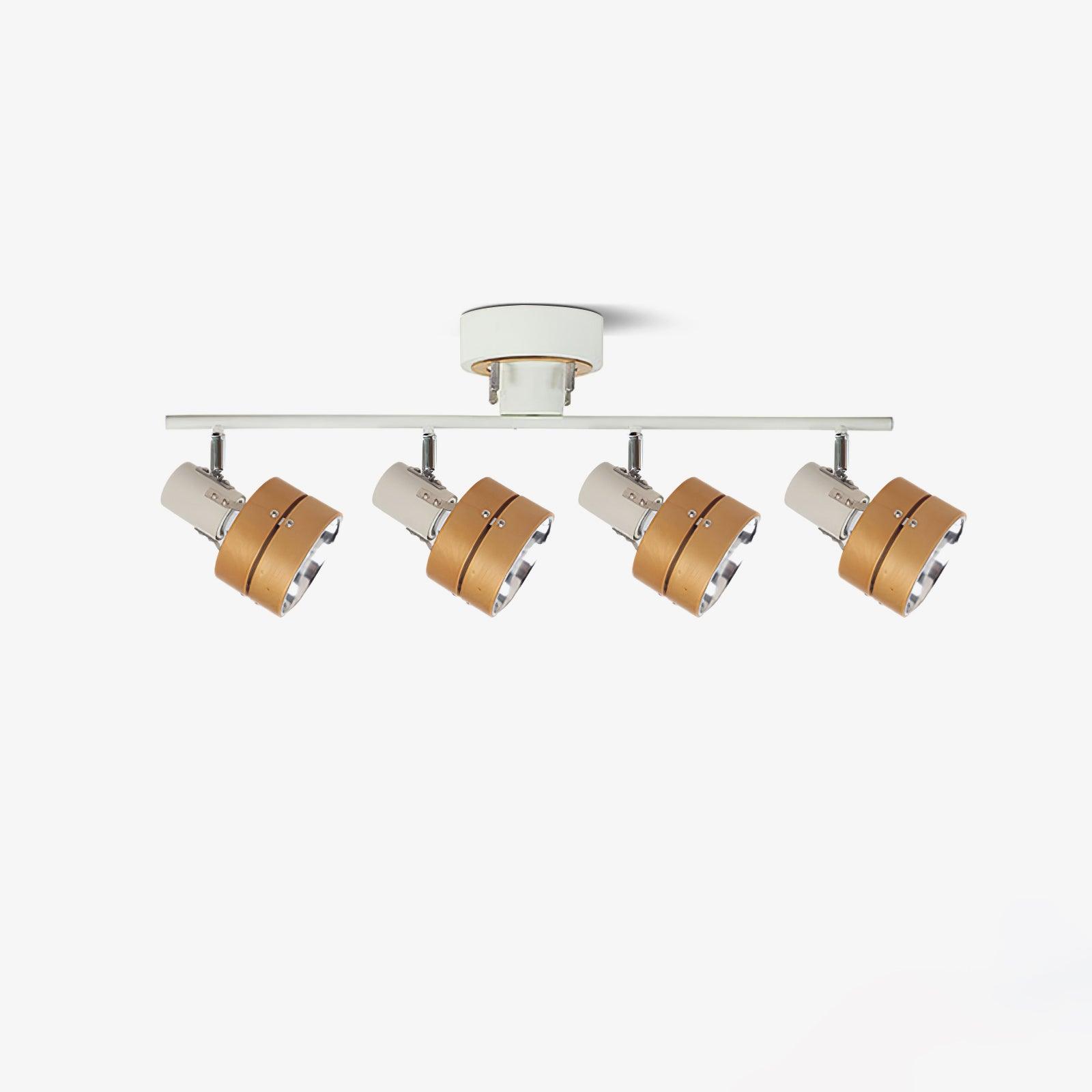 Plafonnier Spot Orientable Élégance Bois et Métal Pour Éclairage Précis