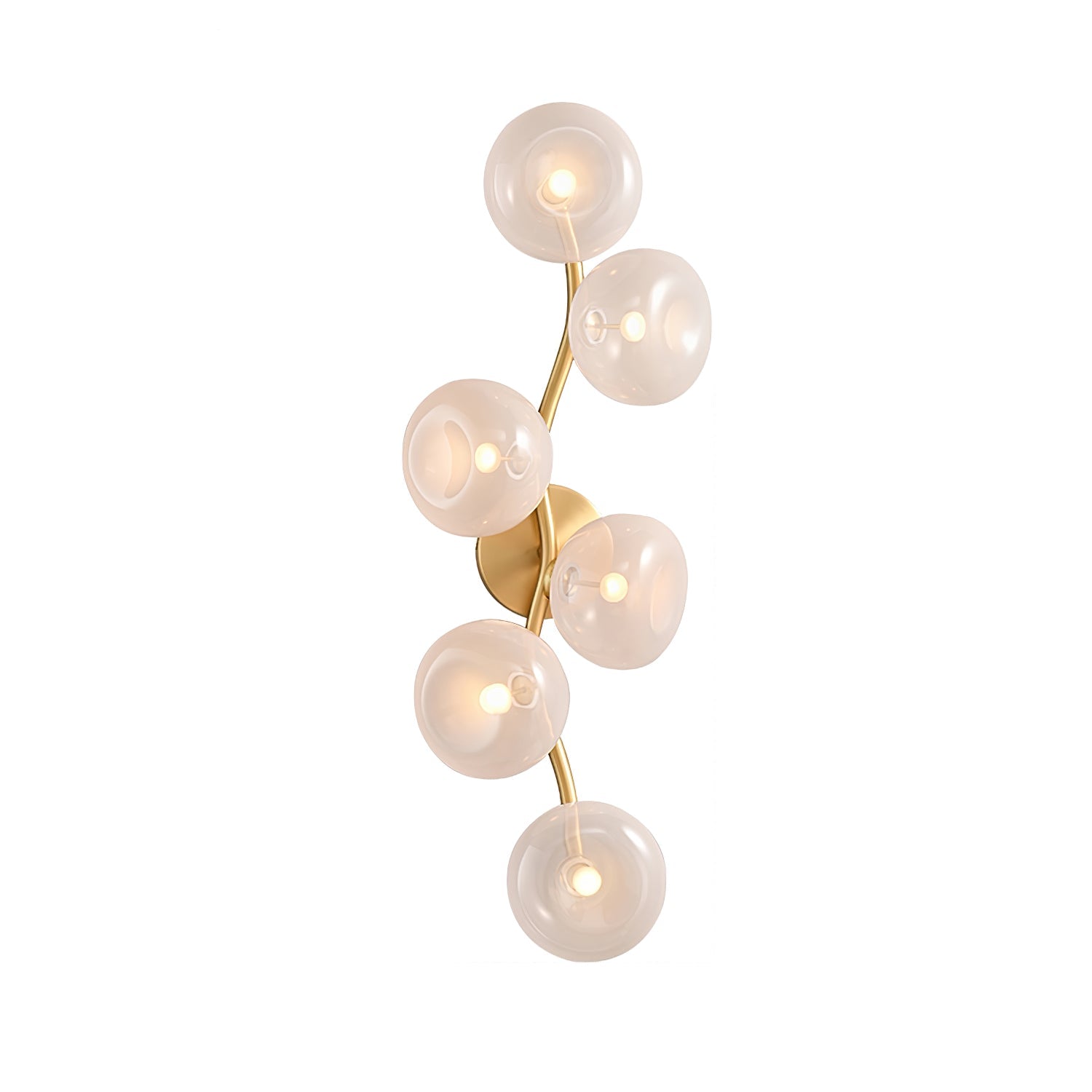 Applique Murale Vigne Sculpturale En Verre Avec Douce Lumière