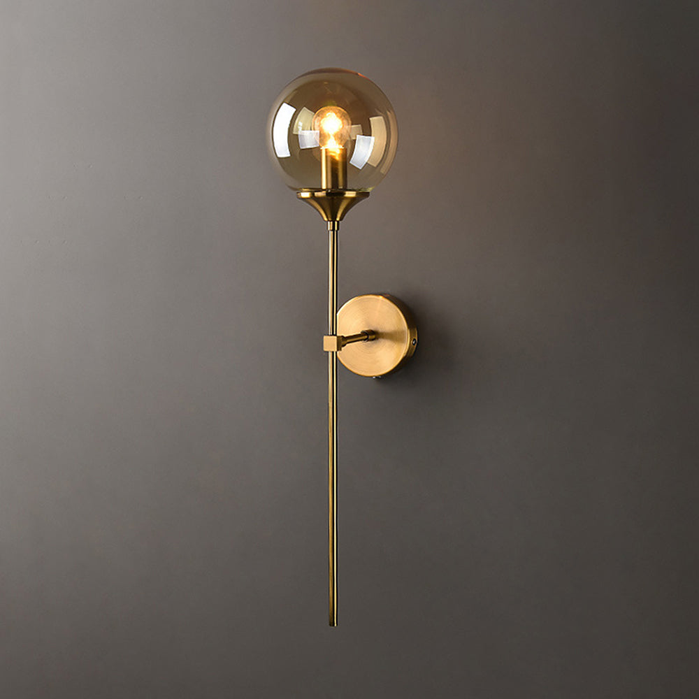 Applique Globe Murale Moderne En Métal Et Verre Pour Éclairage Élégant