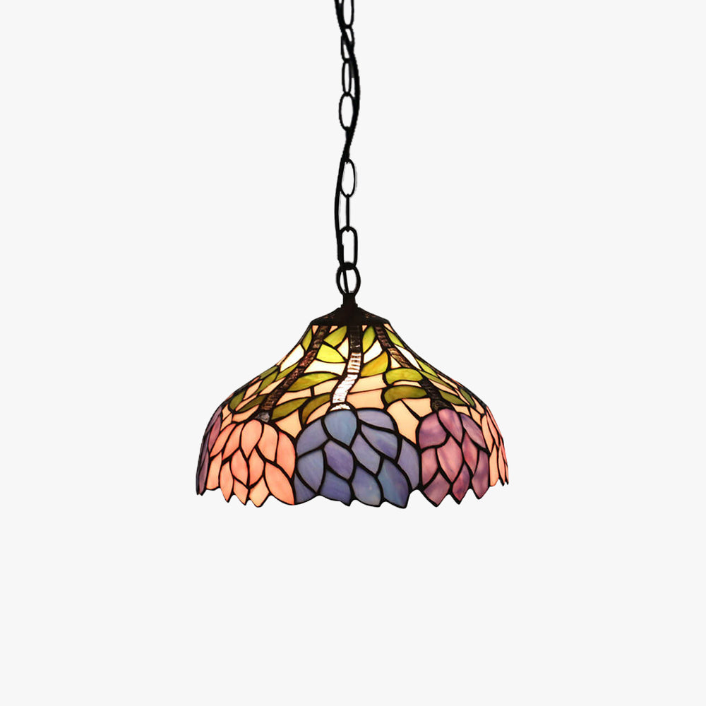 Suspension Verre Style Vintage Fleur Pour Salon Éclairage Élégant